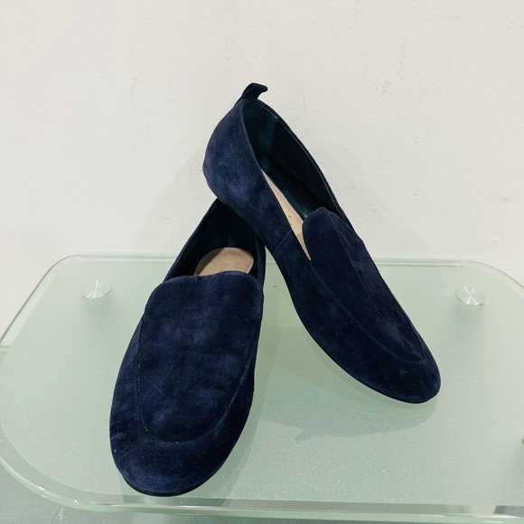 Banana Republic Shoes - Banana Republic Suede Demi Loafer Women 7 Navy Blue Leather Casual Preppy Office